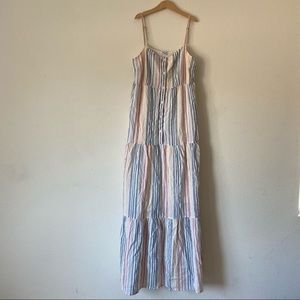 Splendid small striped linen maxi dress